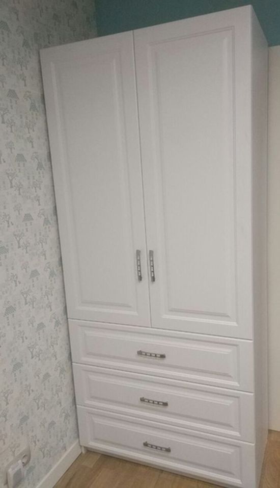 Шкаф распашной 2-х дверный белый МДФ